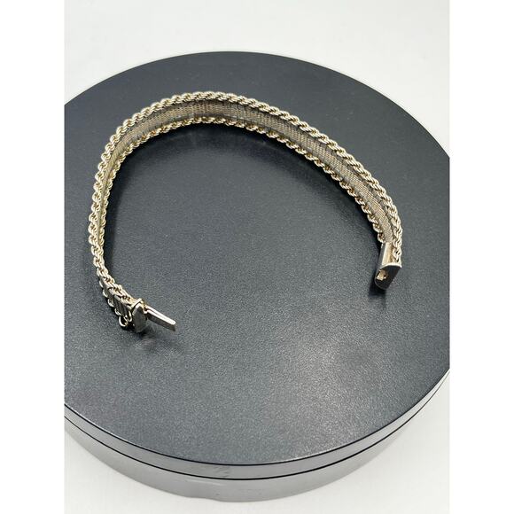 Milor Italy 925 Sterling Silver Rope Chain Elegant Bracelet 7.5" 25g, 13mm Wide - Picture 9 of 16
